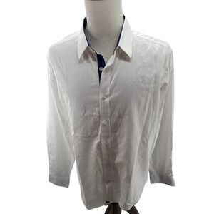 UNTUCKit Mens White Long Sleeve Button Down‎ Shirt Classic Fit XLarge